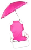 Redmon Baby Beach Chair and Matching Umbrella, Hot Pink