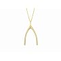 Diamond Wishbone Necklace - Yellow Gold by Jennifer Meyer