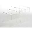 Transparent Acrylic Nesting Table 3 Pcs Set By Wholesale Interiors