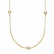 14k Yellow Gold & Diamond Link Necklace- 16 IN (0.18ctw)