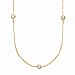 14k Yellow Gold & Diamond Link Necklace- 16 IN (0.18ctw)