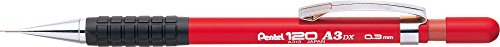Sensi Grip Drafting Pencil, 4 Millimeter Sleeve, Red Barrel (PENA313B)