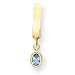 14K 6x4 Oval Bezel Blue Topaz TummyToy Belly Ring - JewelryWeb