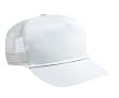 Professional Style Cotton Twill High Crown Golf Style Mesh Back Adjustable Hat Cap - White