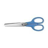 Westcott 13729 Stainless steel student scissors, 6-1/4 blunt tip, blue handles, 12 per pack