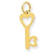 14k Gold Heart-Shaped Key & Lock Charm