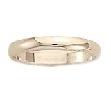 18K Yellow Gold 3mm Domed Comfort Fit Wedding Band Ring (Sizes 4 to 8). BENCHMARK