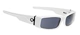 IMAGE OF SPY OPTIC HIELO WHITE FRAME GREY LENS SUNGLASSES SHADES