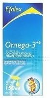 THREE PACKS of Efalex Omega-3+6 Lime &amp; Lemon Liquid 150ml by Efalex