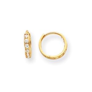 14k Hinged Childrens Earrings Measures