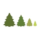 Sizzix 4-Pack Framelits Trees Christmas Scrapbooking Die Cut by Rachael Bright
