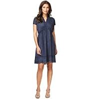Indigo Collection Pure Modal Scallop Embroidered Dress