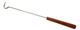 Charcoal Companion Stainless Steel Meat Hook with Rosewood Handle 18.5-inch