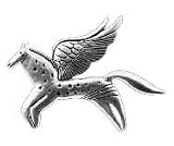 Soaring Equus Silver Legends Pin by Laurel Burch