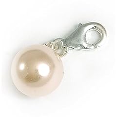 Charms Anh�nger f�r Bettelarmband Perle wei�