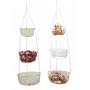 Fox Run 3 Tier Hanging Fruit Vegetable Kitchen Storage Basket - Green, White, or Red