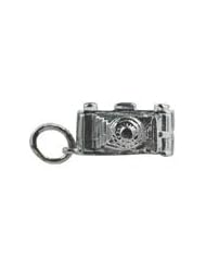 British Jewellery Workshops Silver 12x14mm open Box camera Charm or Pendant