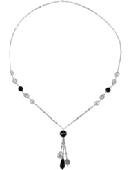 Jewelplus Multi-gemstone & Pearl Necklace Sterling Silver Necklace