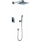 Factory drop-ship Single Handle Wall-mounted Rain Chrome Shower Faucet with Hot and Cold Switch Function