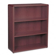 Hon 10600 Series Bookcase, 3 Shelves, 36W x 13 1/8D x 43 3/8H, Mahogany