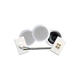 Pyle Home PHSKIT6 250-Watt 6.25-Inch Dual In-Ceiling Speaker /Volume Control/Speaker Wall Plate/Wiring Combo Speaker System (Pair)