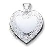 Sterling Silver Heart Locket with 20 inch Sterling Silver Chain