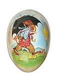4 1/2" Papier Mache Bunny with Umbrella Easter Egg Container ~ Germany