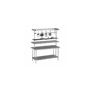 120 in Table Mount Utensil Rack with 9 Plated Pot Hooks