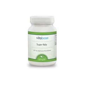Vitabase Super Kelp for Thyroid Support 45 mg 500 Tablets Dietary Supplement (Pack of 2)