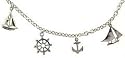 Sterling Silver Nautical Charm Bracelet