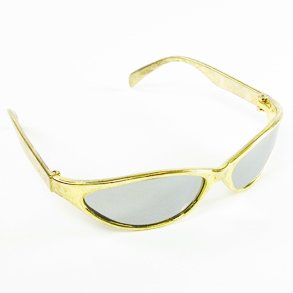 Click here to buy - Gold Wrap Around Sunglasses - by Century Novelty.