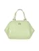 Pierre Cardin Jeweled Logo Pastel Green Leather Handbag