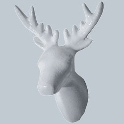 Cabanaz Retro Wandhaken Hirsch Farbe weiss