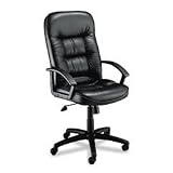 Serenity Executive High Back Swivel/Tilt Chair For Under 5`8, Black Leather