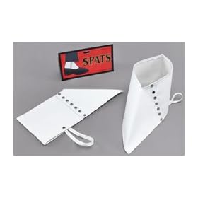 NEW WHITE GANGSTER SPATS AL CAPONE STYLE FANCY DRESS