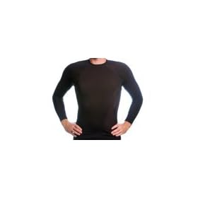 Men's UV Rash Guard Shirt   Long Sleeved Black