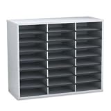Fellowes 25041 Literature Organizer - 24 Compartment, Letter, Dove Gray