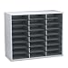 Fellowes 25041 Literature Organizer - 24 Compartment, Letter, Dove Gray