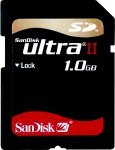 SANDISK 1GB ULTRA II SD CARD