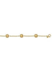 CleverEves 14K Yellow Gold Round Station Filigree Bracelet