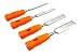 Pro-Grade 4-Piece Carbon-Steel Wood Chisel Set - 'Go-Thru' Handles - Lifetime Warranty