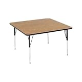 Early Childhood Resources ELR-0618-WG Square Activity Table - Standard Legs - Wood Grain