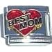 Clearly Charming Best Mom Heart Italian Charm
