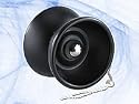 Playtastic Professionelles Trick-Yo-Yo aus Edelstahl, schwarz mattiert