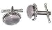 Mens Cuff Links Pair Sterling Silver Rosequartz Gemstone (cflng126)