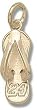 Driver Number 24 Flip Flop 5/8" Charm/Pendant