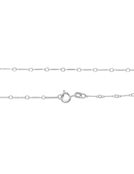 Sterling Silver Bar and Oval Link Chain Necklace
