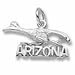 Arizona Road Runner Charm in White Gold title=