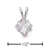 Sterling Silver 6mm Diamond Shaped Cubic Zirconia Pendant