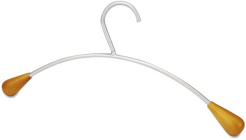 Alba PMCIN6 Wall Costumer Hangers - Six Per Set - Metal Wood - Gray Mahogany